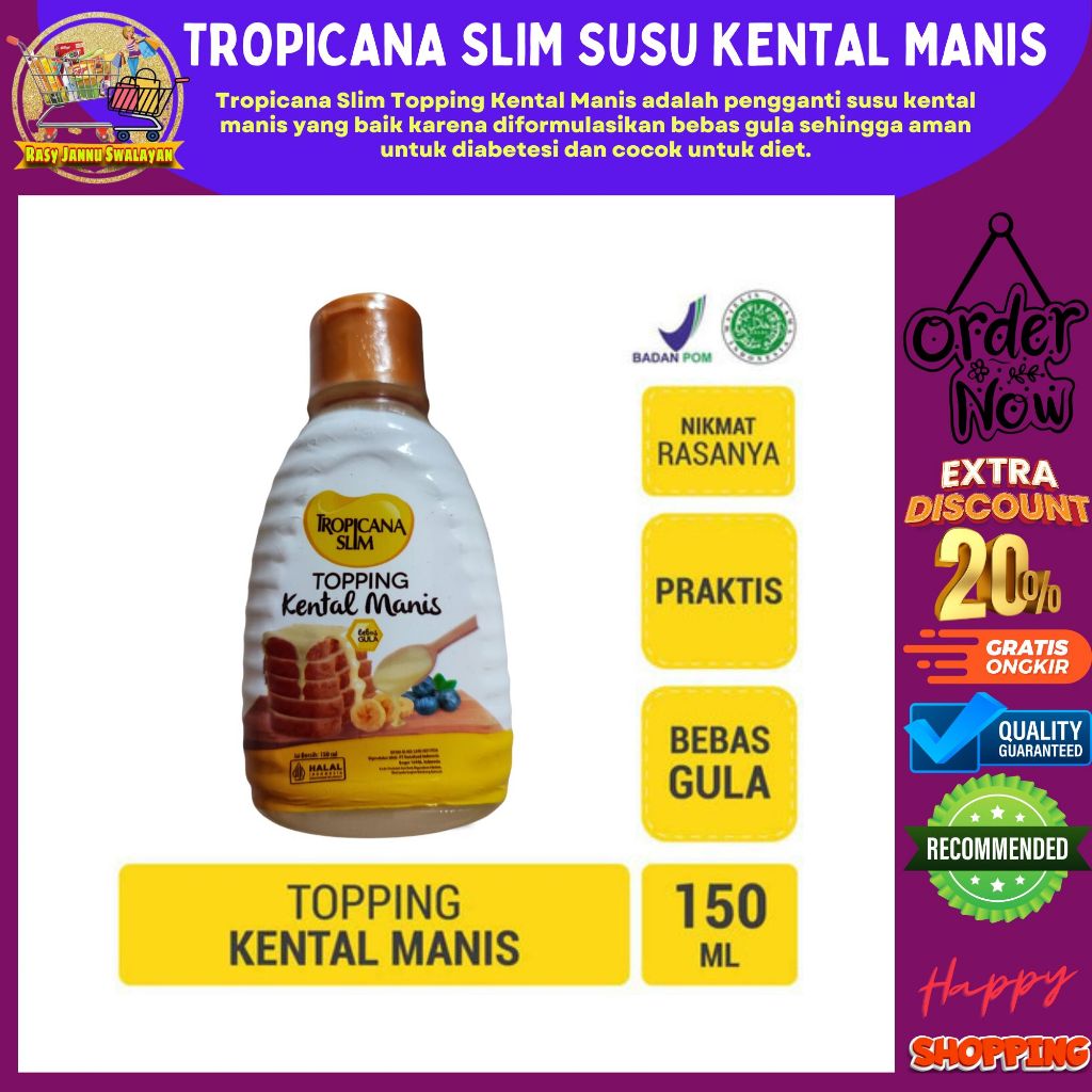 

Tropicana Slim Topping Kental Manis - Sugar FREE