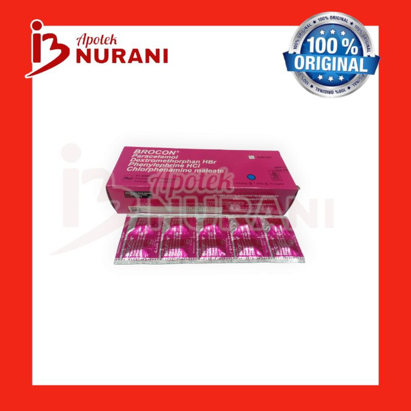 BROCON TABLET obat Demam, Flu dan Batuk.