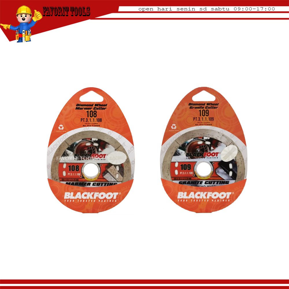 Mata Potong Gerinda Granit Blackfoot Marmer Diamond Wheel 4 Inch