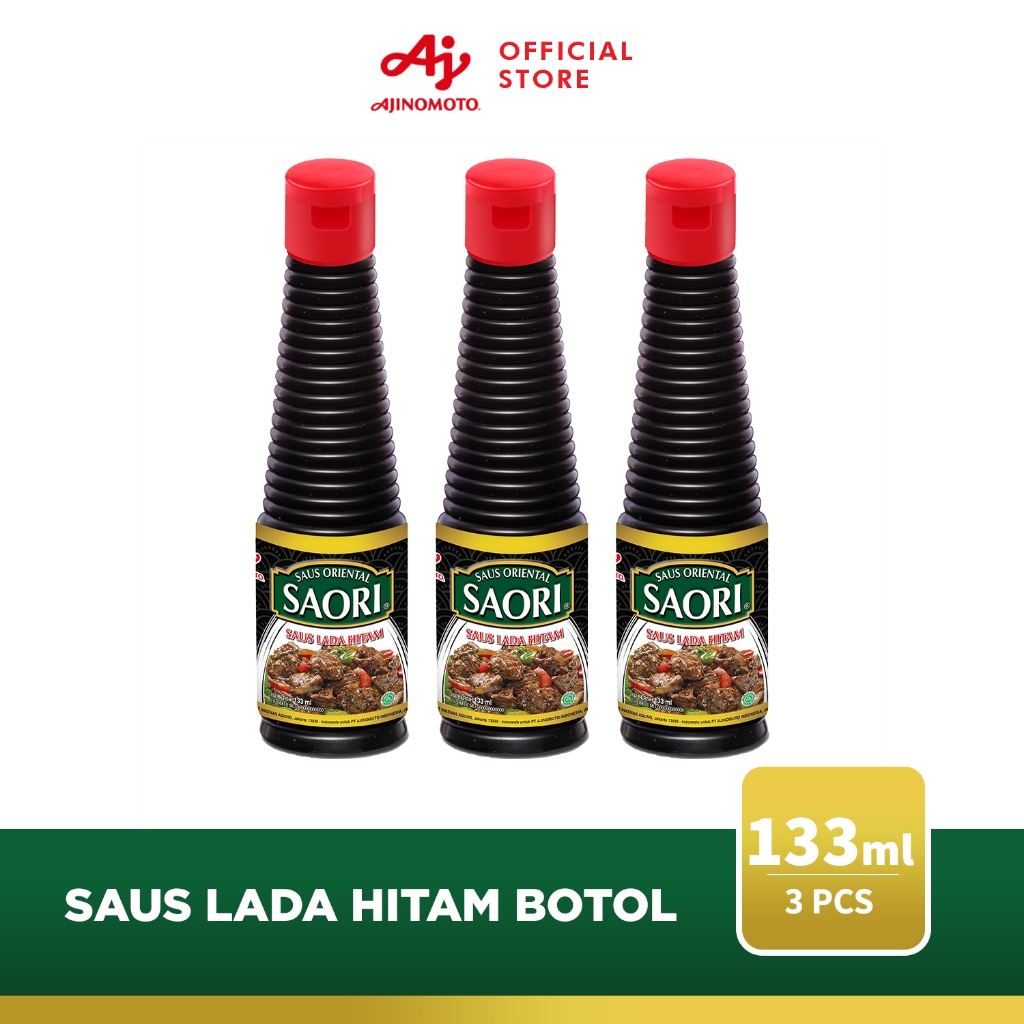 

SAORI® Saus Lada hitam Oriental Blackpepper Botol 133 ml (3 pcs)