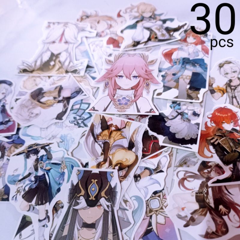 Stiker GENSHIN Impact 30pcs Sticker Set Genshin Impact