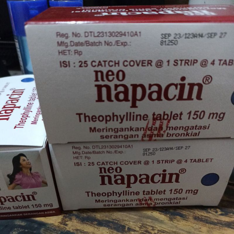 Neo Napacin Tablet Theophylline (Teofilin) – Obat Saluran Pernapasan 1 Box