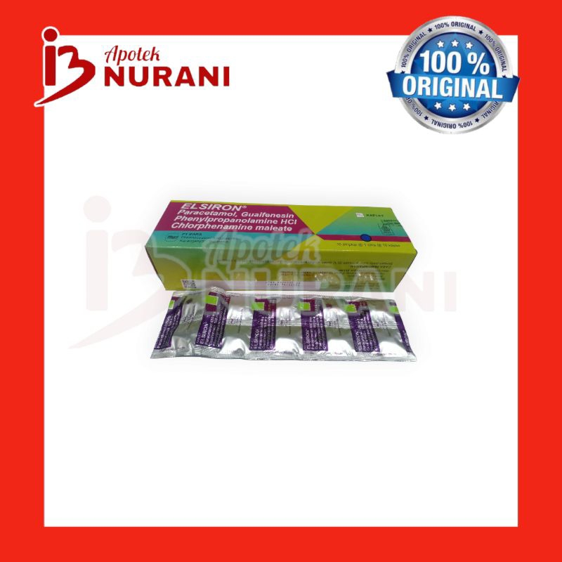 ELSIRON TABLET OBAT UNTUK DEMAM , FLU DAN BATUK