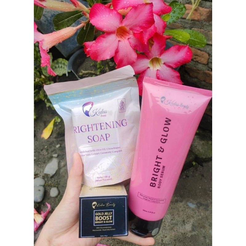PAKET Sabun Gold jelly Serum KEDAS BEAUTY (MEMBER RESMI KEDAS BEAUTY)