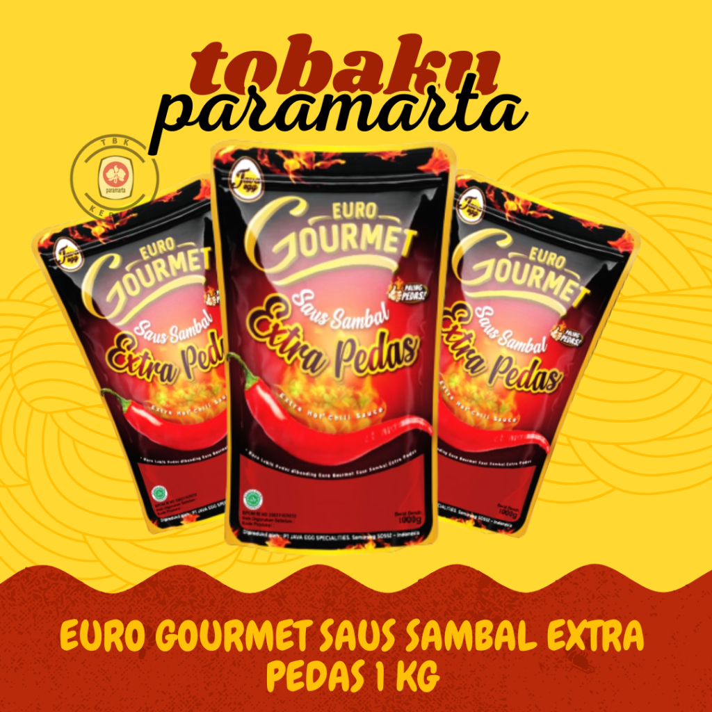 

EURO GOURMET SAUS SAMBAL EXTRA PEDAS 1 KG / SAUS SAMBAL EXTRA PEDAS / SAUS SAMBAL MURAH