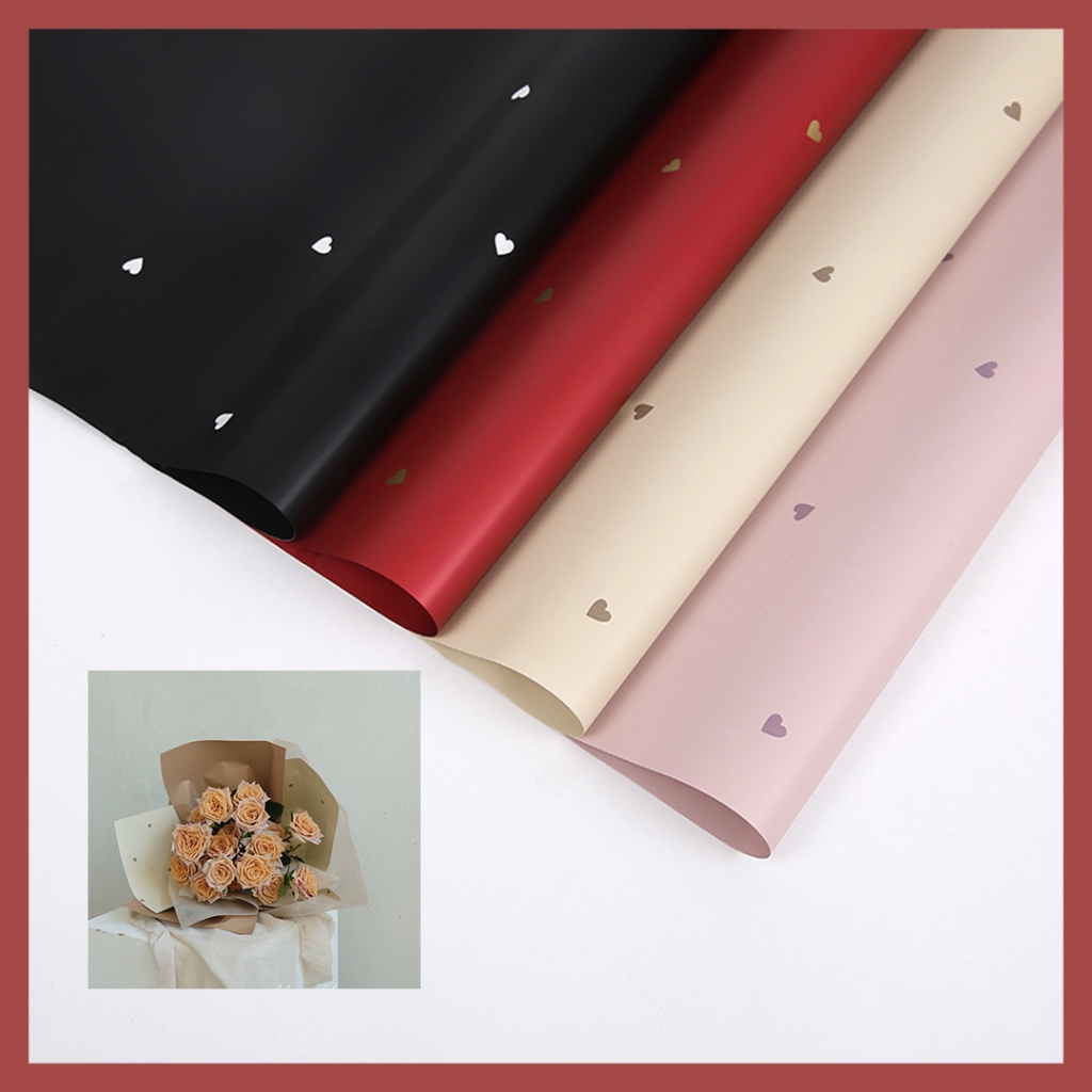 

Kertas Bunga Bucket Flower Wrapping Paper Motif Love Kecil Cellophane KB6134