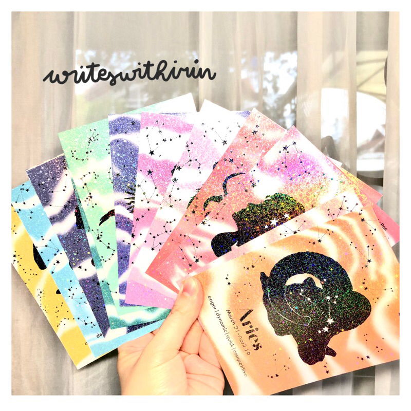 

(writeswithirin) Kartu Pos/ Postcard/ Post Card 12 Zodiac LENGKAP Zodiak Horoscope Penpal