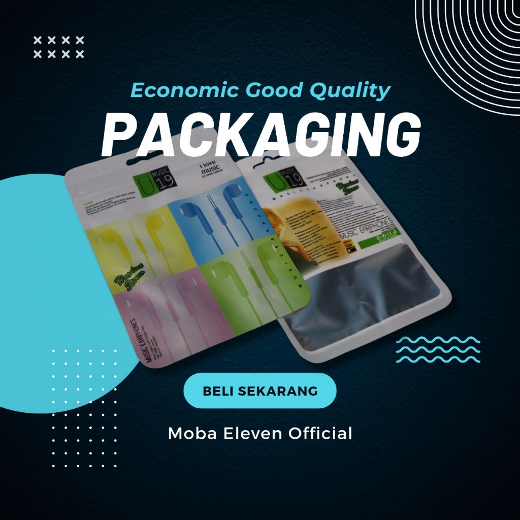 HEADSET MIC PACKAGING - Kemasan Plastik Ekonomis Earphone Headphone Handsfree - Ziplock, Zipper, Tebal, Gambar Tajam - PREMIUM QUALITY IMPORT