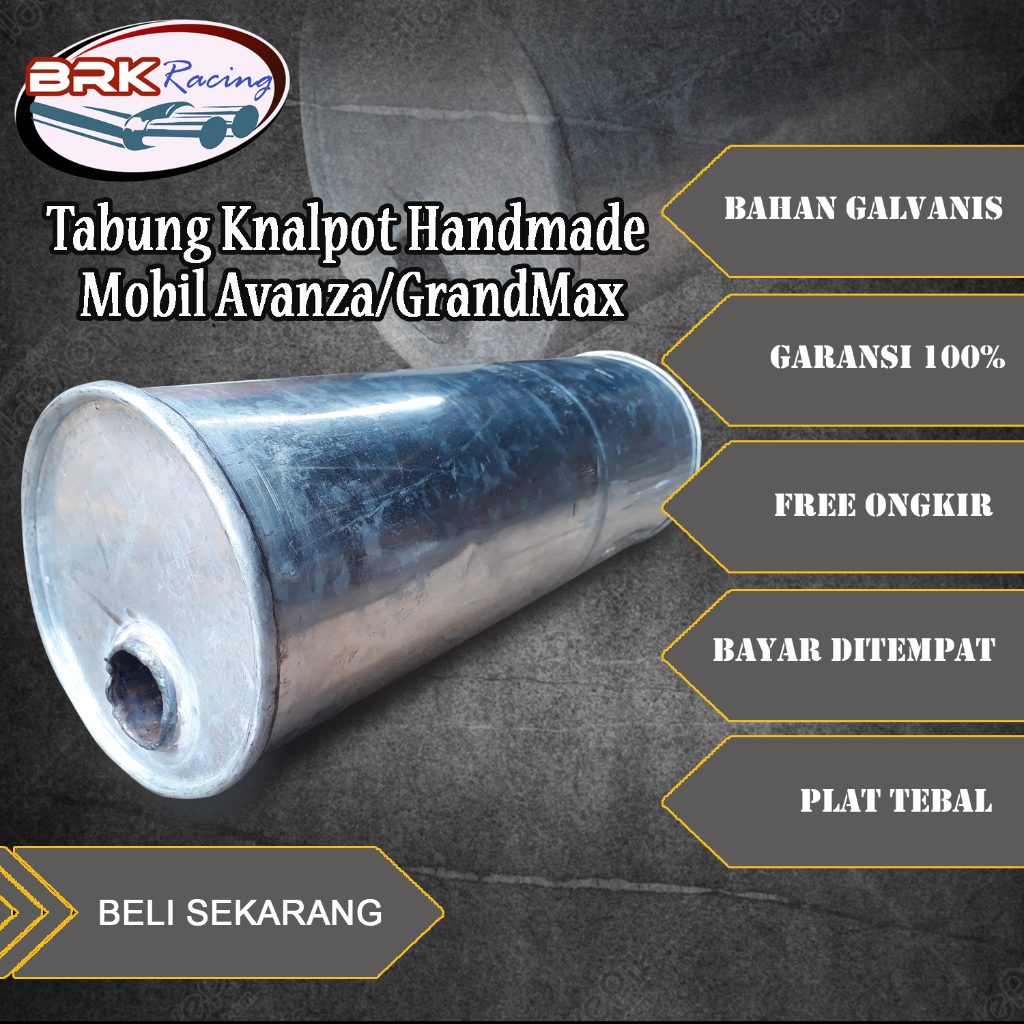 Tabung Knalpot Standar/Gendangan Standar Mobil Avanza, Grand Max Bahan Galvanis