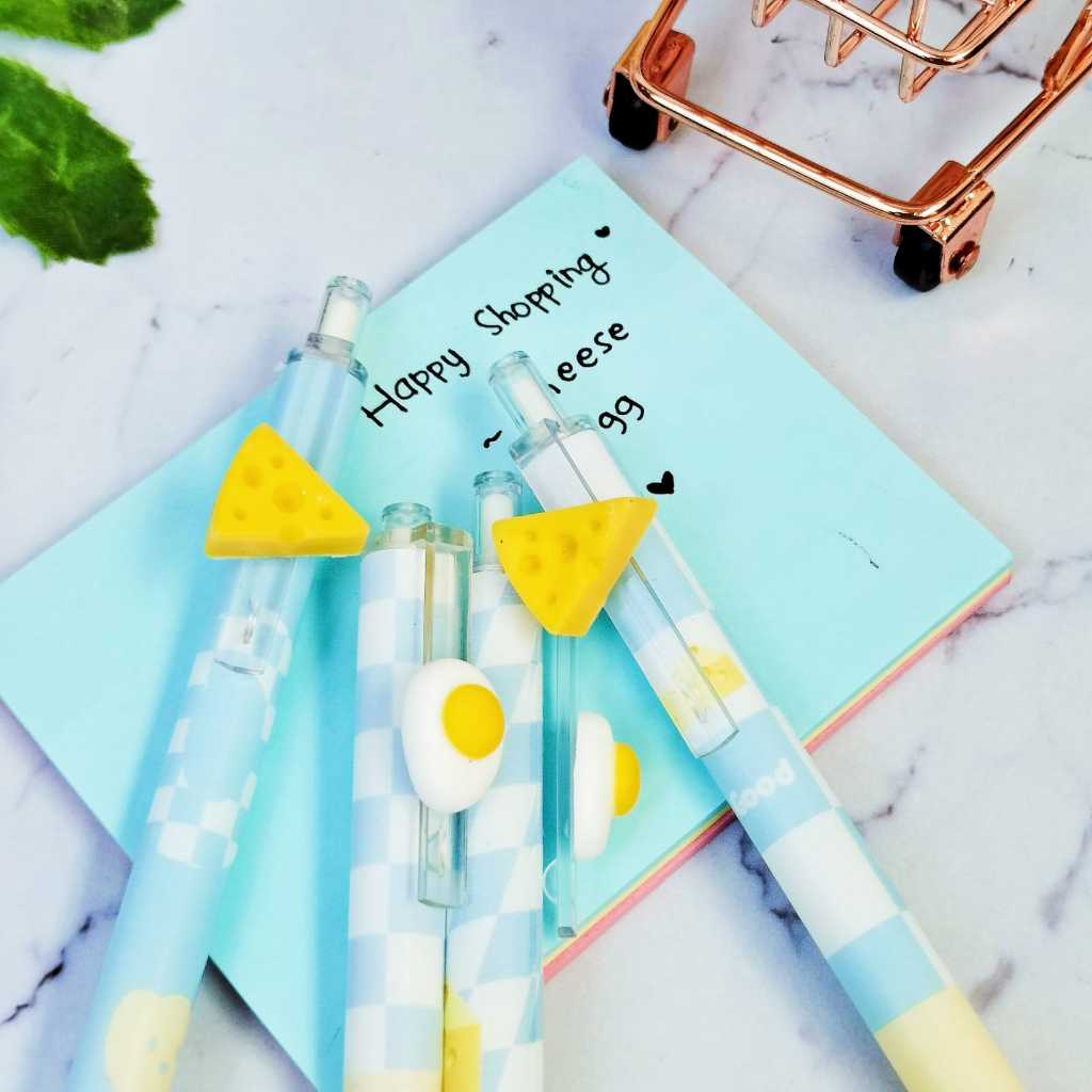 

Pulpen Cetek Lucu Telor dan Keju tinta hitam / Pen Mekanik Egg and Cheese HARGA TERMURAH Bolpen Cute Kekinian Alat Tulis Sekolah dan Kantor bisa Grosir dan COD