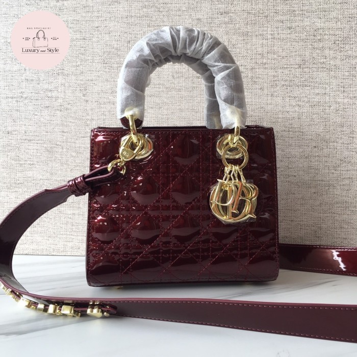 Luxuryandstyle Tas Branded Import Cekdoor Pattent Maroon