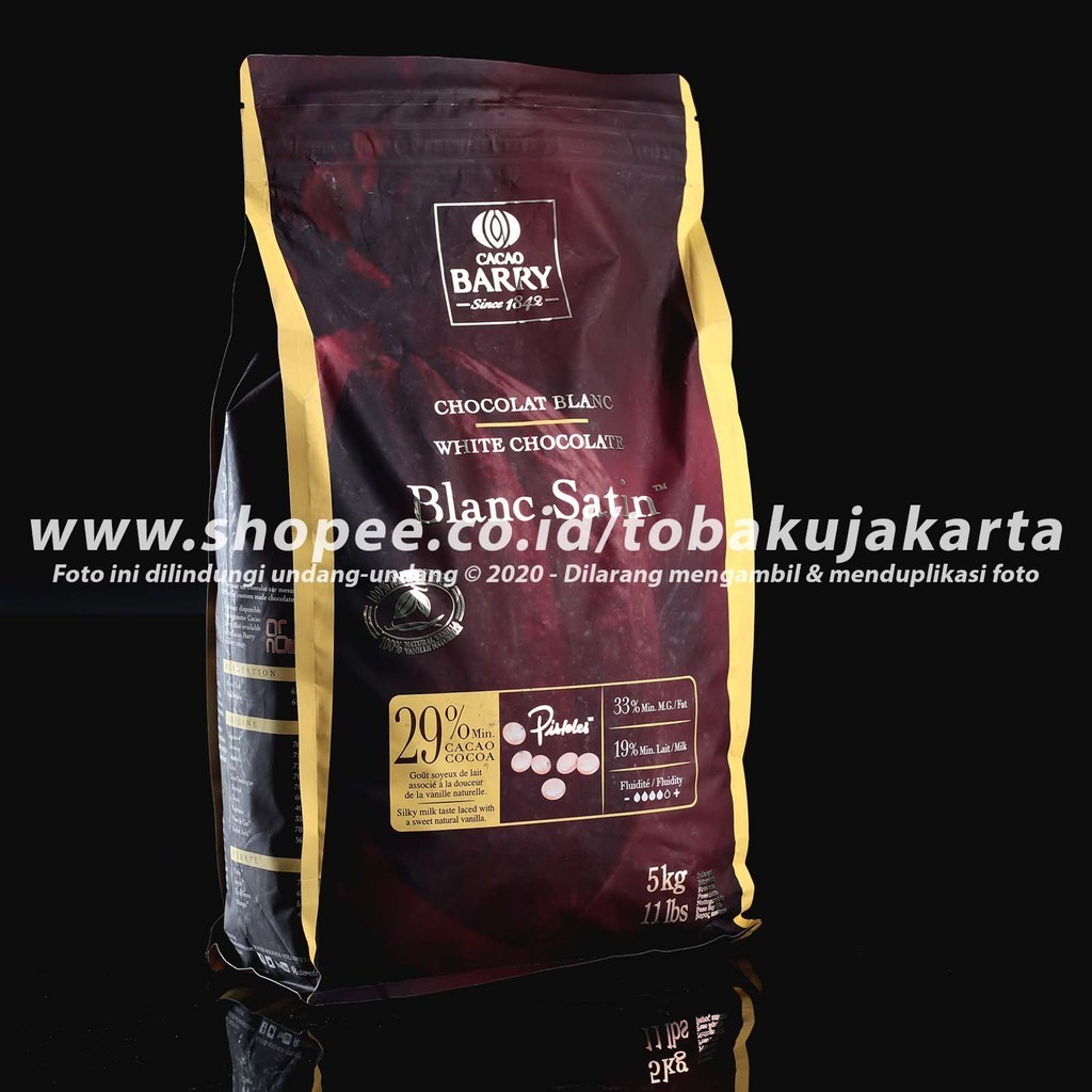

Cacao Barry - BLANC SATIN 29% 5kg ASLI White Chocolate Couverture Cokelat Coin Putih Coklat Baking