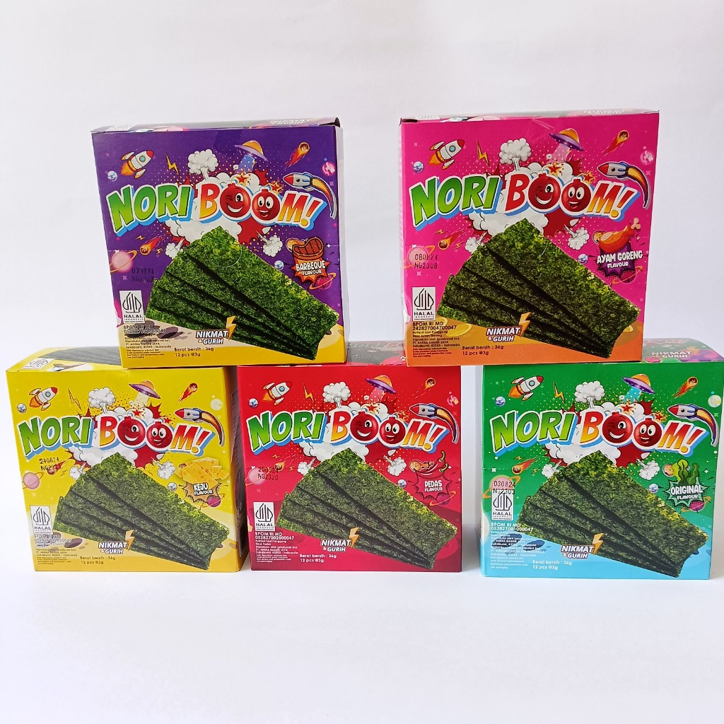 

NORI BOOM SNACK RUMPUT LAUT | NORI BOOM 5 RASA