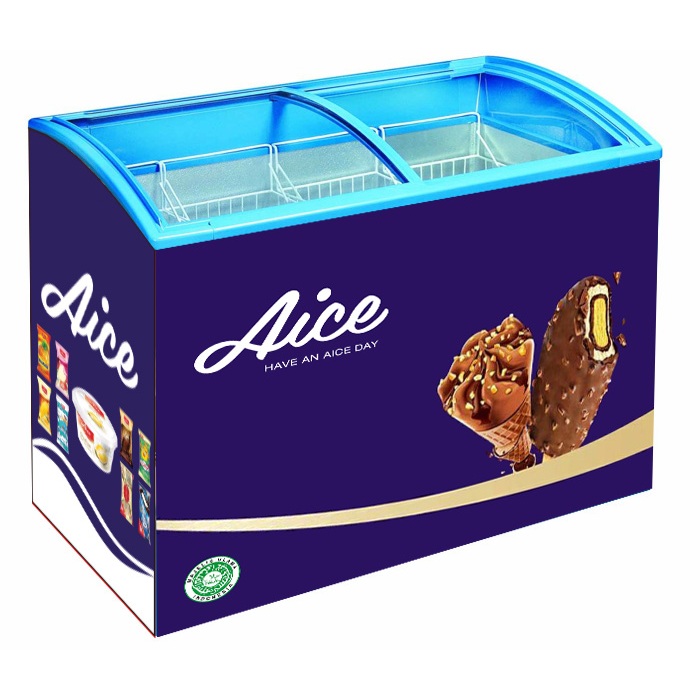 Stiker Freezer minuman kulkas Ice Cream AICE