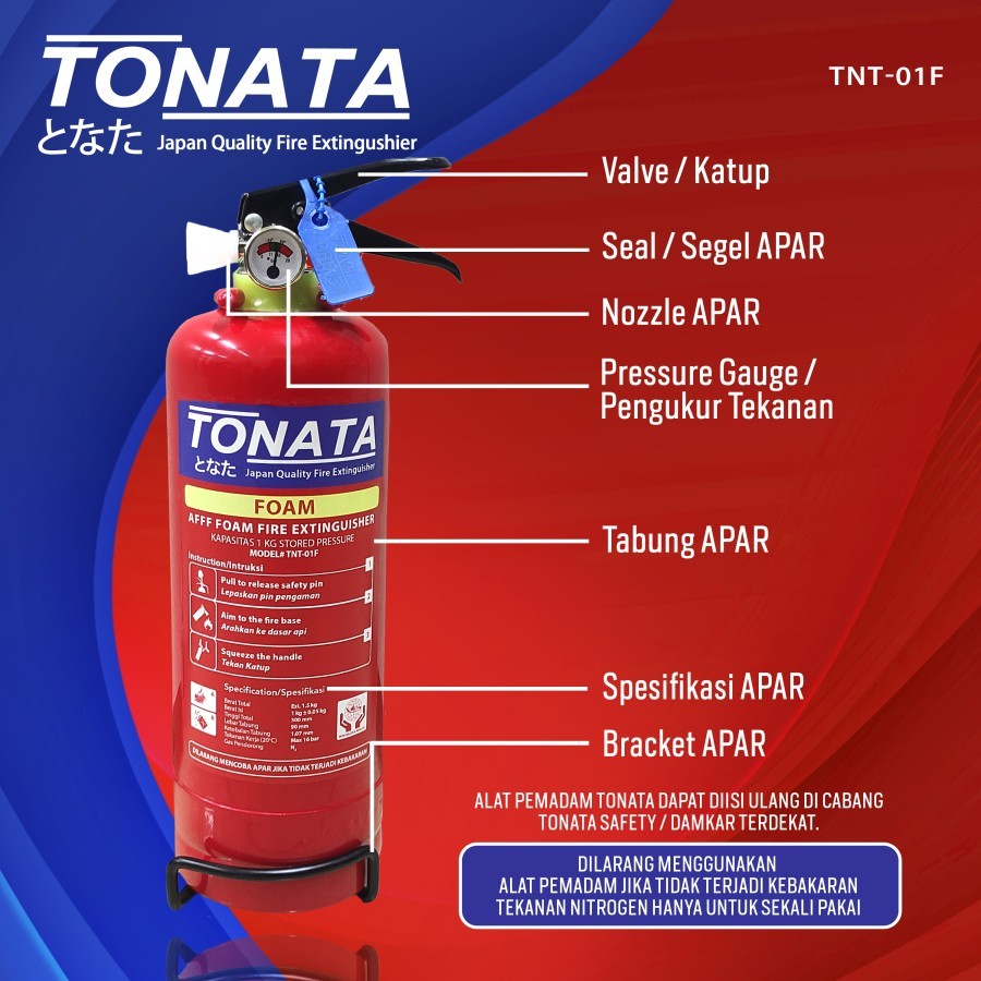 HJK APAR 1KG Tonata Foam Set Komplit Besi AFFF
