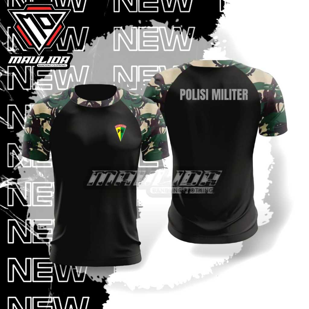 Kaos Reglan POLISI MILITER || Kaos Jersey POLISI MILITER new Motif LORENG