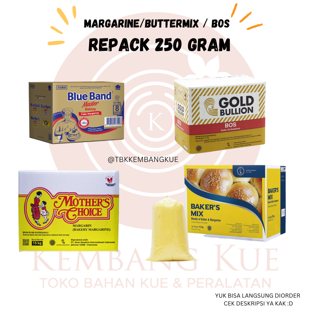 

blue band margarine repack/mother choice repack/bakermix repack / gold bullion bos repack