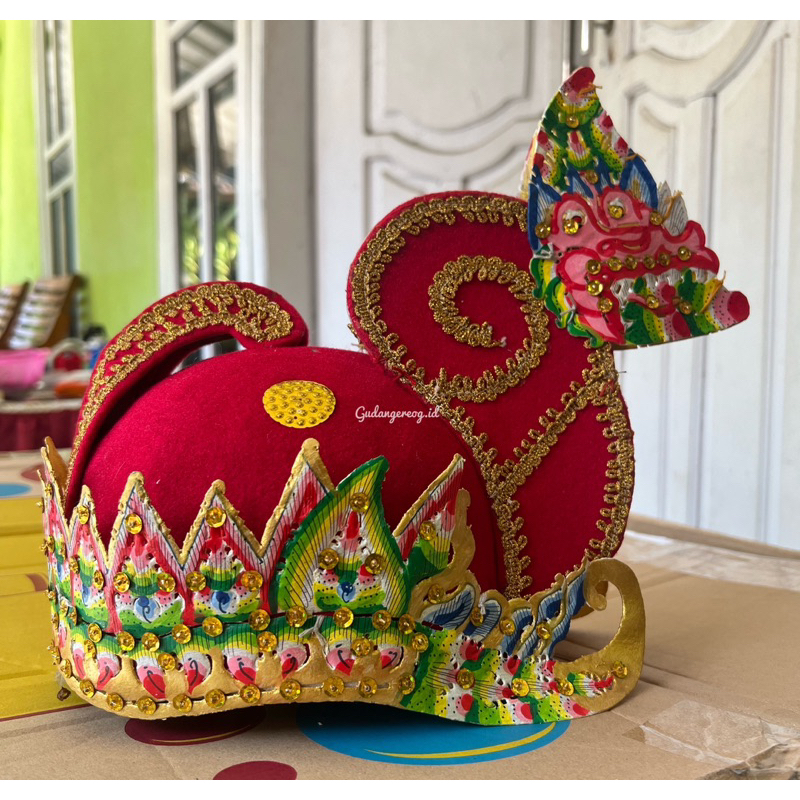 MAHKOTA IRAHIRAHAN SRIKANDI WAYANG ORANG WARNA MERAH KULUK SRIKANDI IRAH IRAHAN SRIKANDI / MAHKOTA /