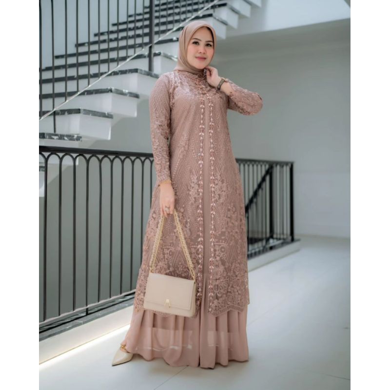 GAMIS SAKURA KOMBINASI FULL PAYET/KEBAYA GAMIS MUSLIM MODERN/GAMIS KEKINIAN 2023