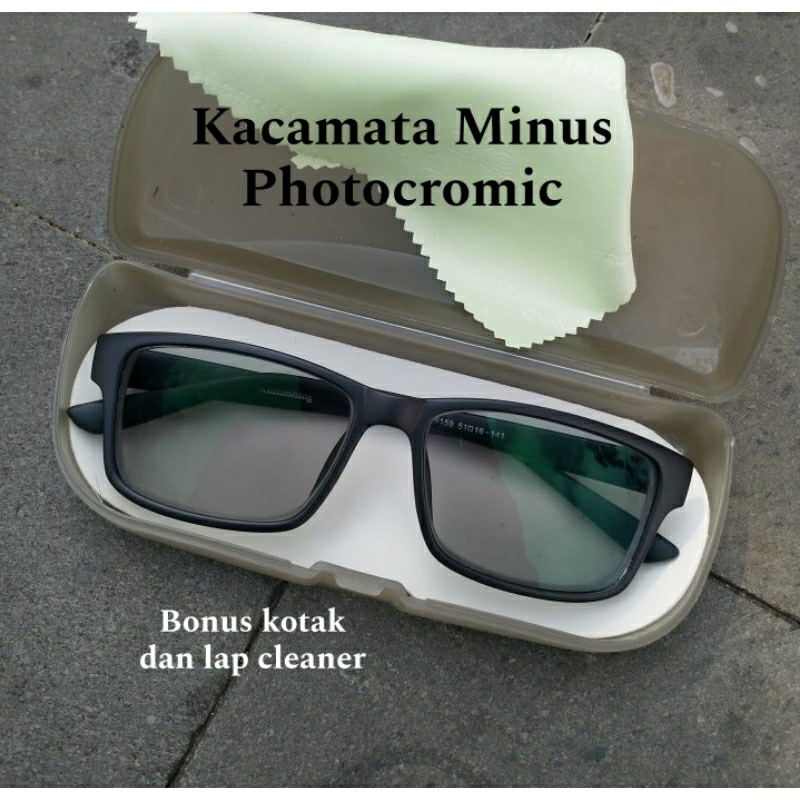 Kacamata Photocromic Minus Lensa Standar optik Kacamata Rabun Jauh kacamata pria