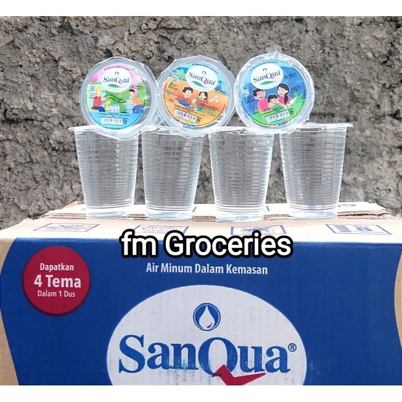 

SanQua Air Mineral kemasan Gelas 220ml isi 48 gelas