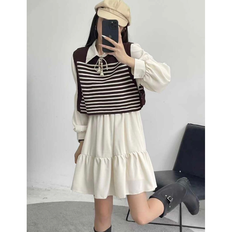 seza  tunik rompi rajut vivorie premium/seza tunik import premium vivorie