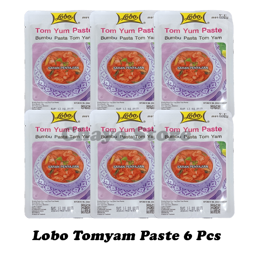 

Lobo Tom Yum Paste 30 gr 6 Pcs / LOBO Tom Yam / Bumbu Tom Yam