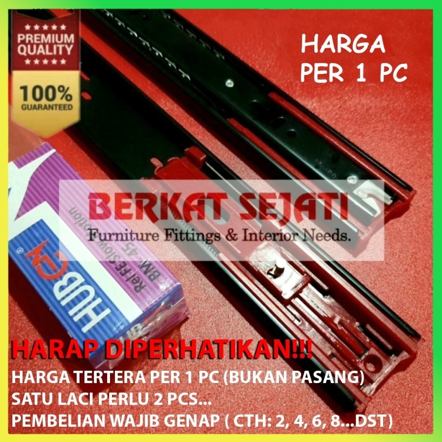 

Rel Laci Double Track HUBEN Slowmotion Slow Motion Full Extension BM-45 x 30 CM