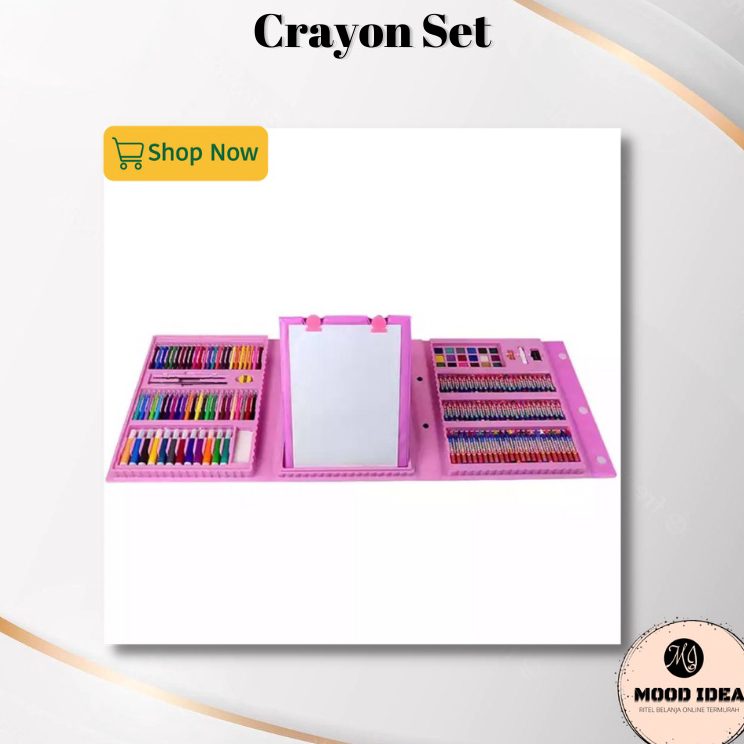 

☇✯✱ (MI) Set Crayon 208 Warna / Pensil Mewarnai Alat Menggambar Anak