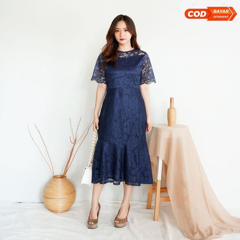 DRESS BRUKAT PESTA GAUN NATAL BROKAT DUYUNG