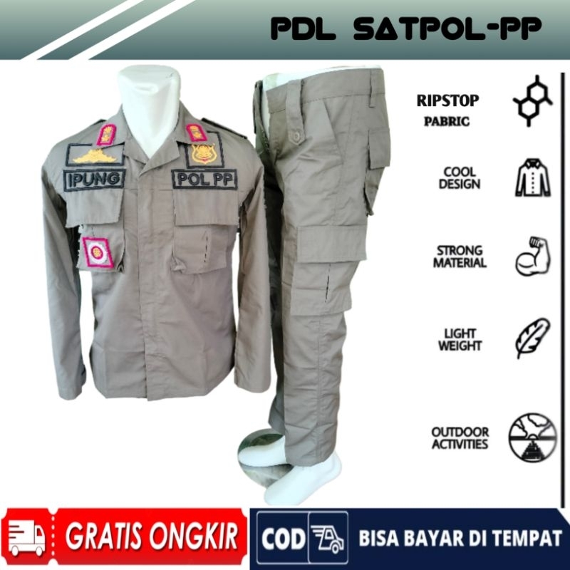 SERAGAM PDL POL PP lengkap nama dan logo daerah