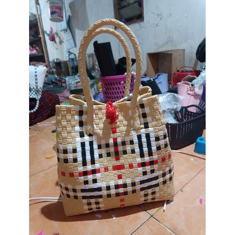 tas anyam tote bag bahan jali premium / Jali Ukuran M