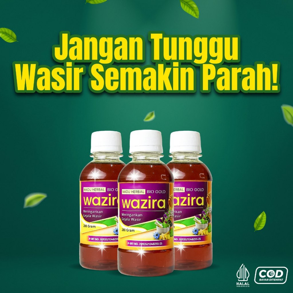 

MADU WAZIRA PAKET COMBO 3 BOTOL Madu Wazira Bantu Menghilangkan Rasa Nyeri Dan Wasir Ambeyen