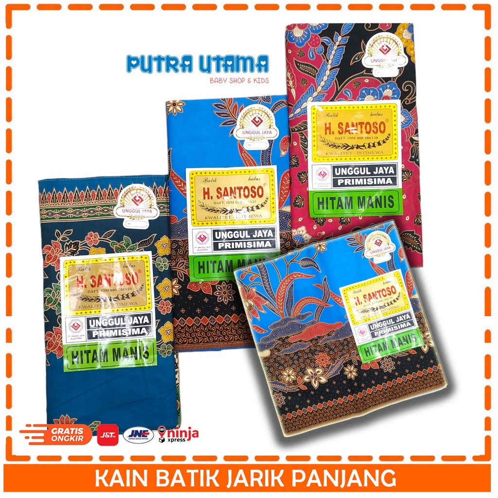 Kain Batik Jarik Panjang Halus PRIMISIMA H Santoso HItam Manis Kain Batik Acara Adat