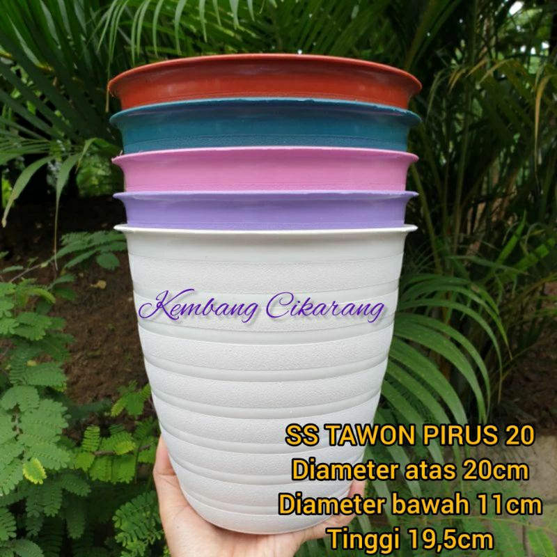 (1pc) SS TAWON PIRUS 20 (20cm) Super Star : pot bunga model tawon pirus tirus cantik pot tinggi mura