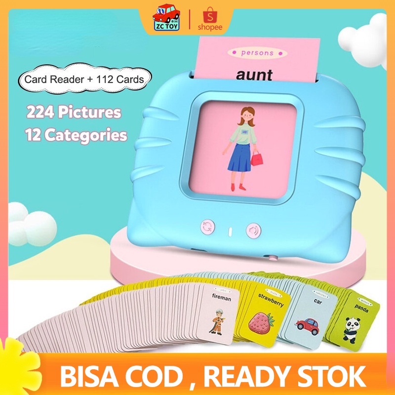 ZCTOY 2 Bahasa Flash Card Early Education kosakata Bahasa Lnggris Dan Lndonesia Flash Card Mainan Ed