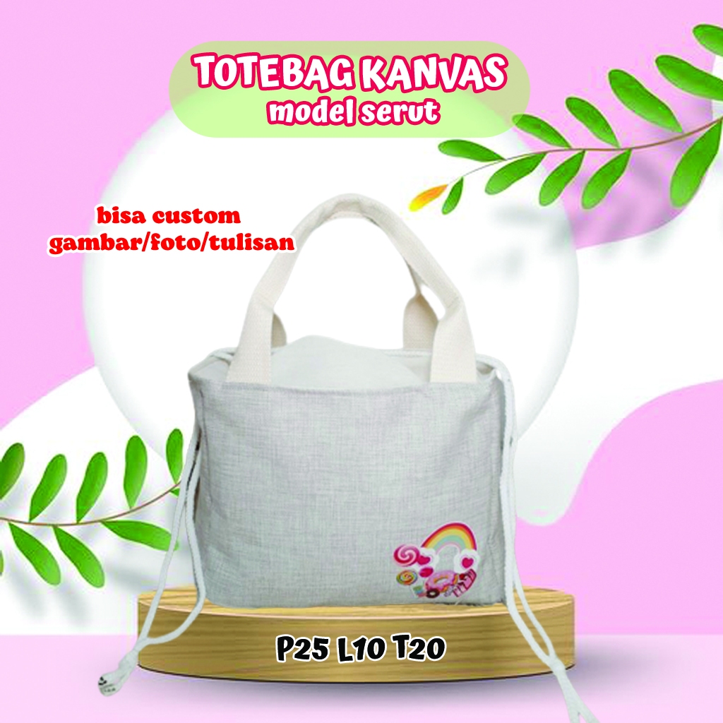

Hampers Ulang Tahun Tas Souvenir Totebag Serut Kanvas Printing Premium