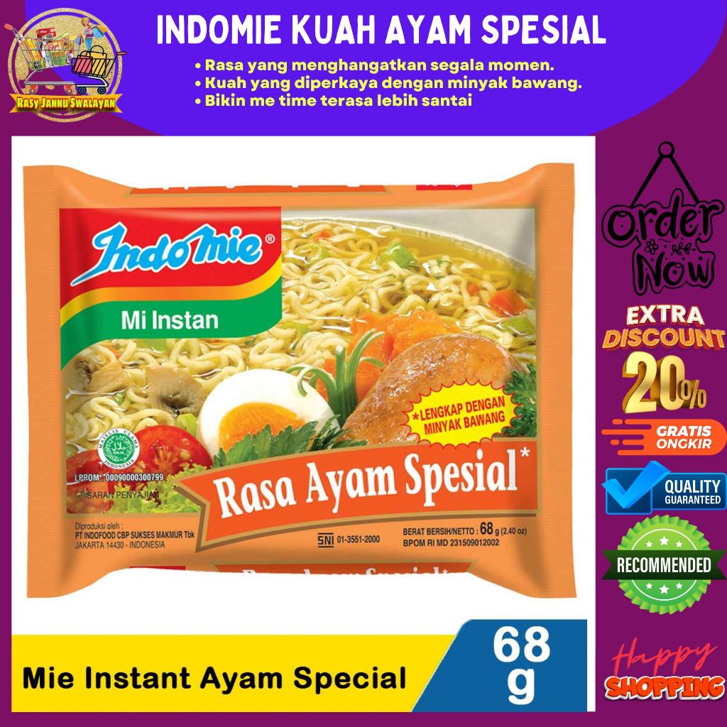 

Indomie Kuah Ayam Spesial 68 g