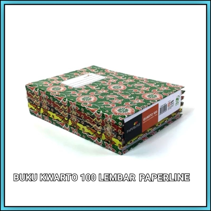 

1 Pak Buku Tulis Kwarto Paperline 100 Lembar Isi 5 Pcs Buku