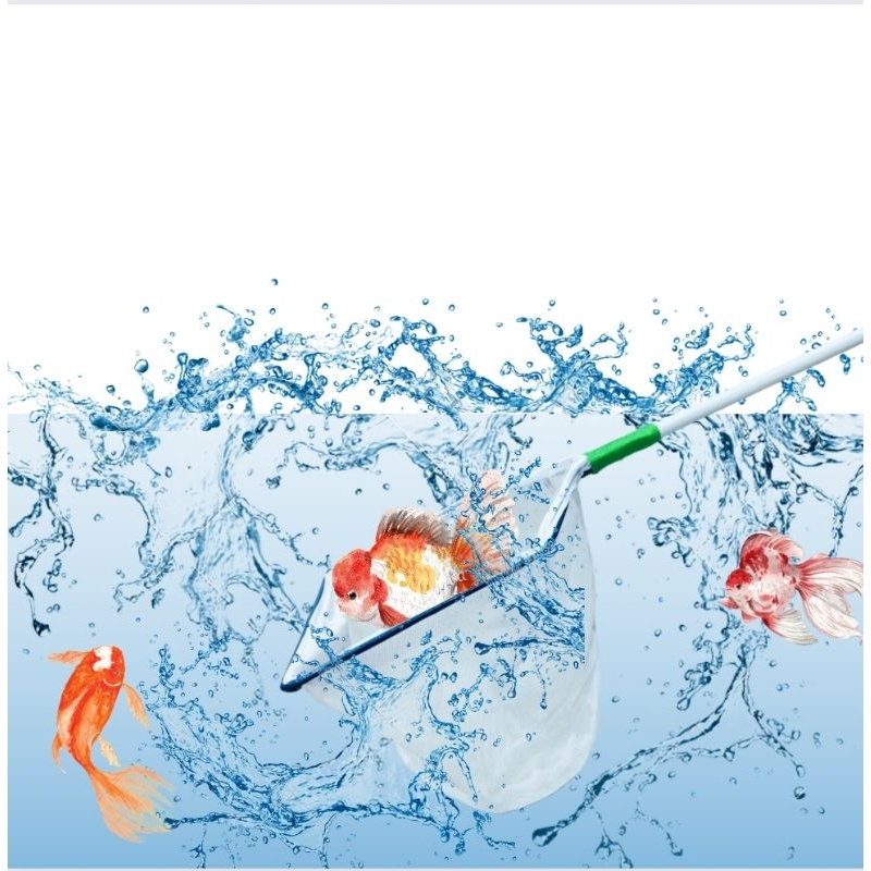 Serok Kolam Merk KERANG Serok 40cm Gagang Kayu 60cm