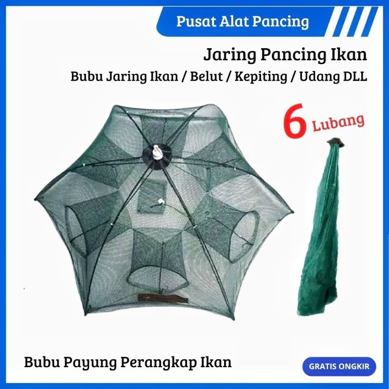 JARING PAYUNG 6 LUBANG.        -Dapat pelindung packing 3 lapis-