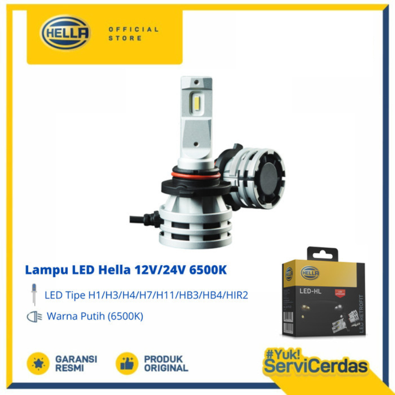 Lampu Mobil LED Hella 12V/24V 6500K