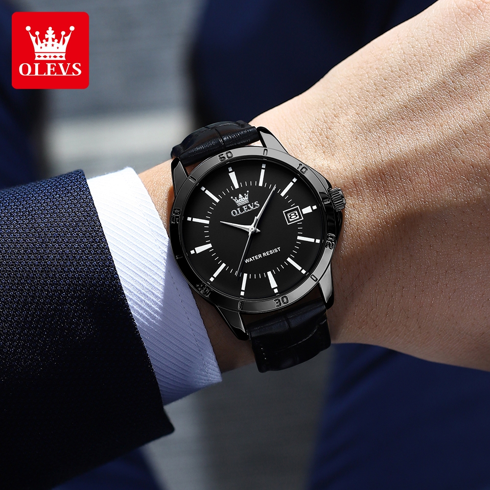 promo olevs jam tangan pria anti air original mewah rantai stainless steel anti karat luxury