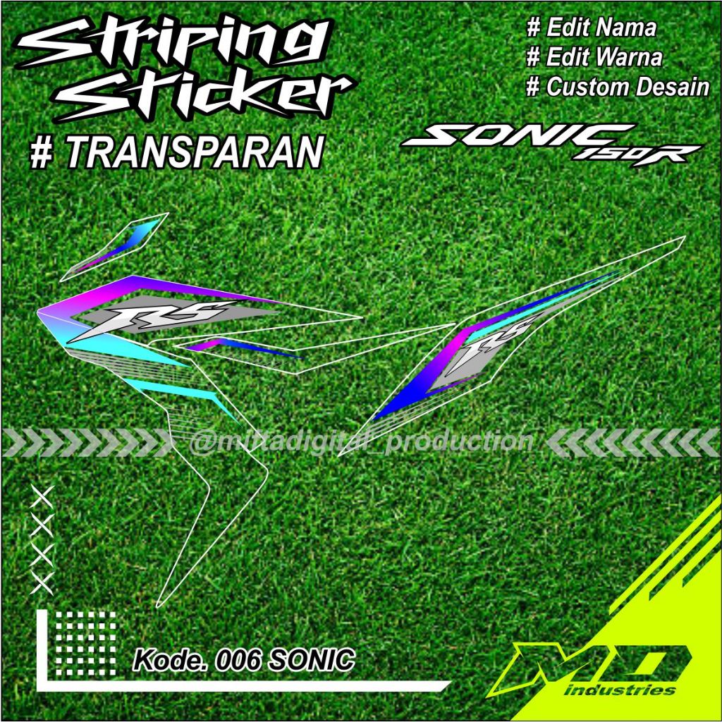 STRIPING HONDA SONIC 150R - Striping Sticker Sonic 150R - Striping  Sonic 150R Transparan
