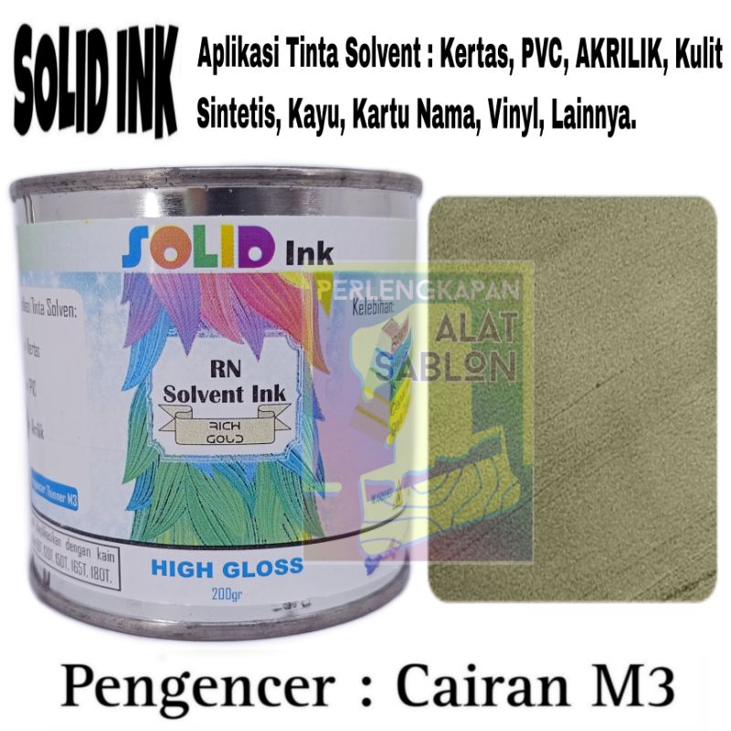 TINTA SABLON PVC SOLID INK RICH GOLD RN 200GR