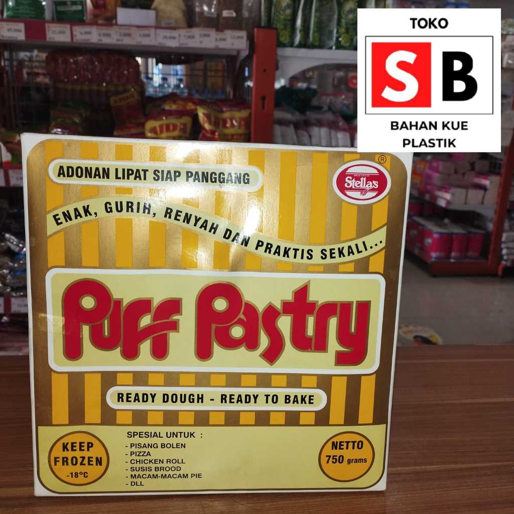 

KULIT PUFF PASTRY STELLA DOUGH 750 GR INSTANT READY PASTRI