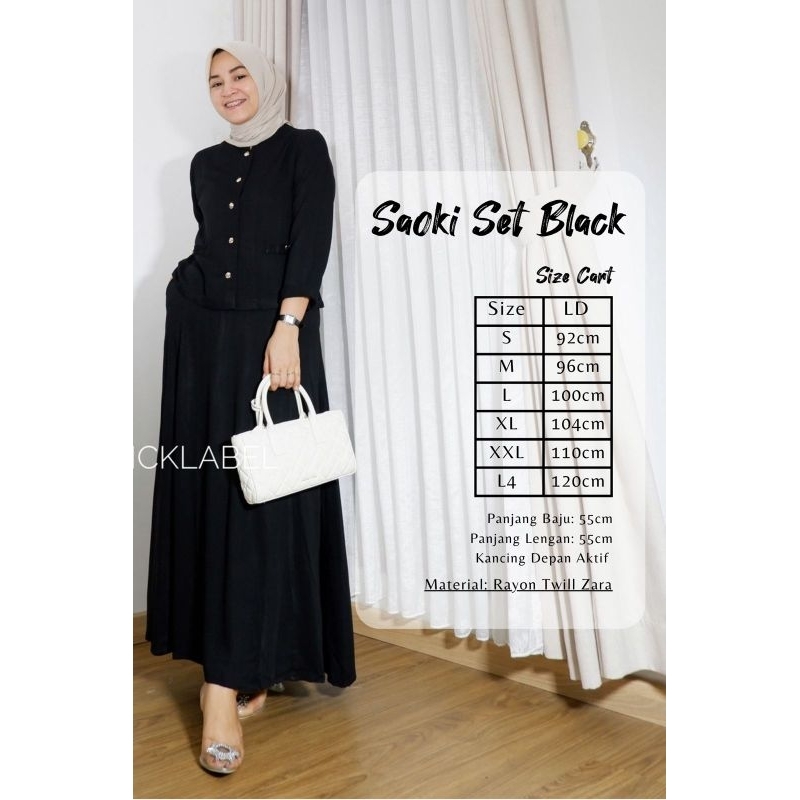 Saoki Set by NCK LABEL Premium Gamis Rayon Twill Zara