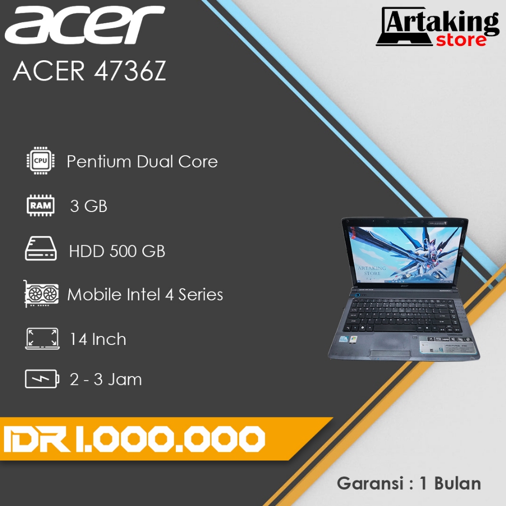 Laptop Acer 4736Z - RAM 8 GB