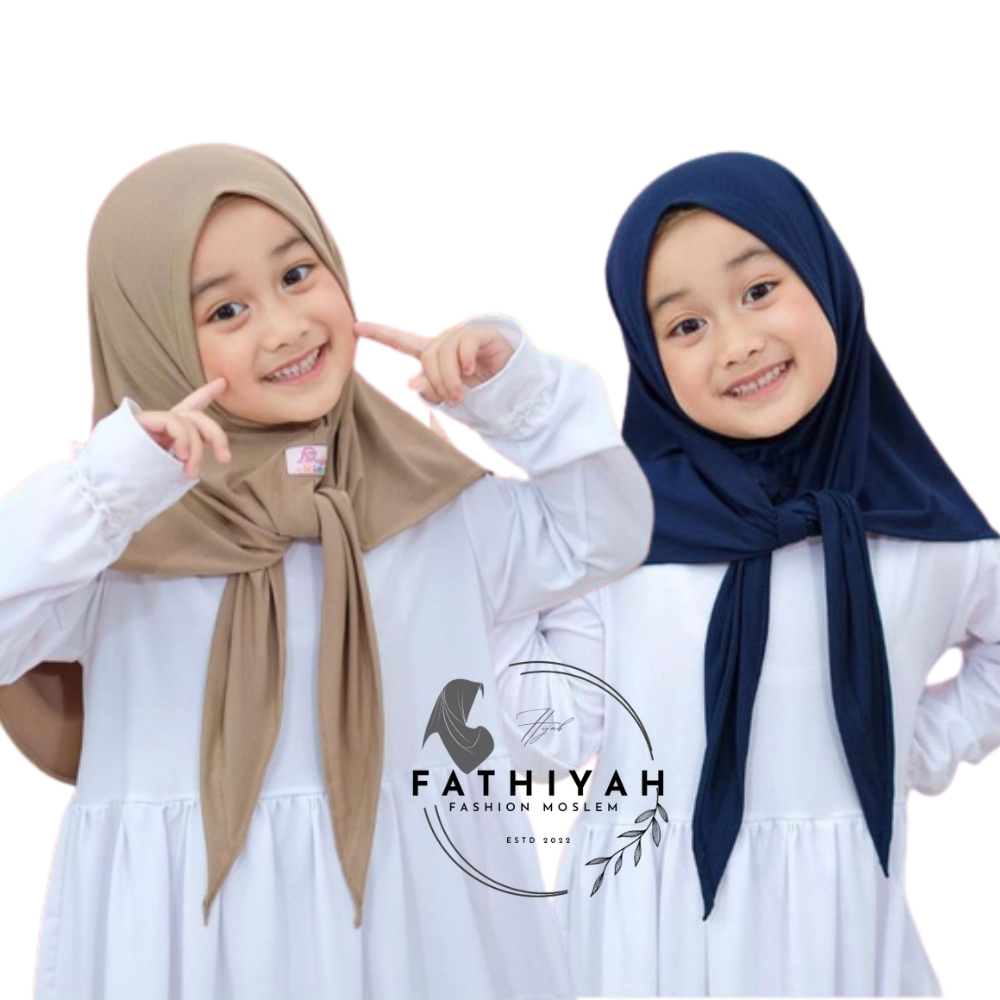 HOT HIJAB SEGITIGA INSTAN ANAK JERSEY /JILBAB ANAK PEREMPUAN LUCU TERBARU/KERUDUNG SEGITIGA INSTAN