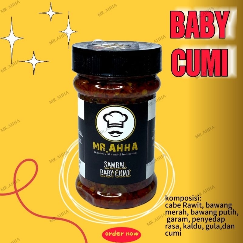 

MR.AHHA-SAMBEL GORENG PEDAS BABY CUMI CUMI SIAP SAJI KEMASAN BOTOL 150 GRAM TERLARIS BAHAN FRESH